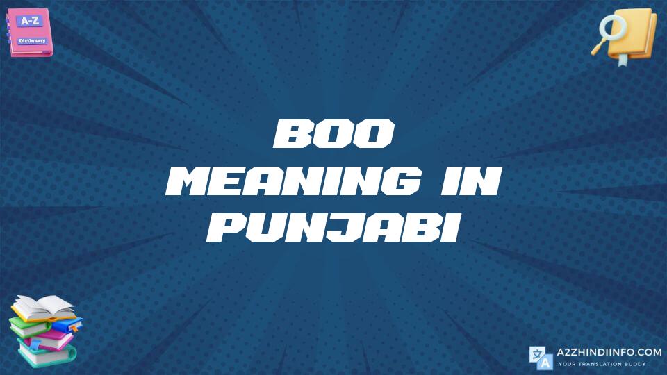 Boo Meaning In Punjabi