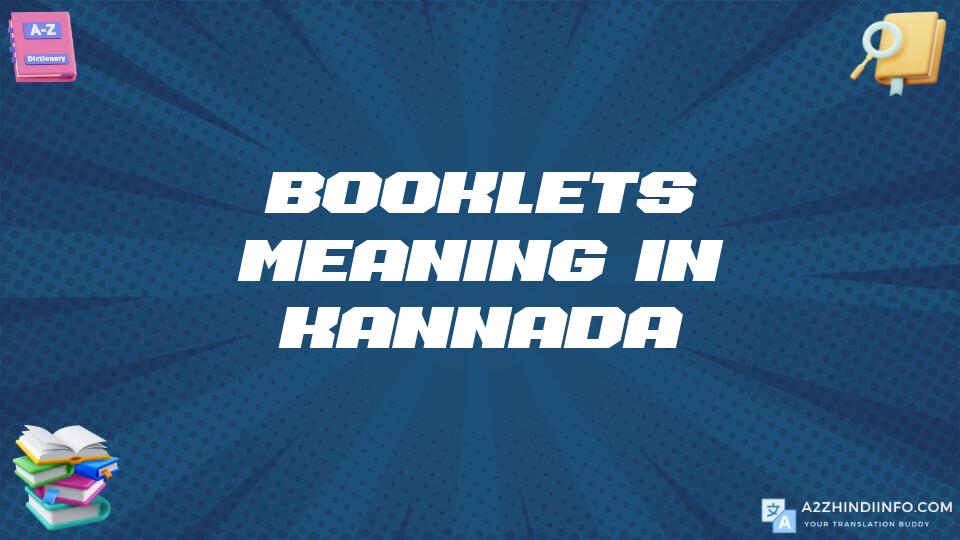 Booklets Meaning In Kannada