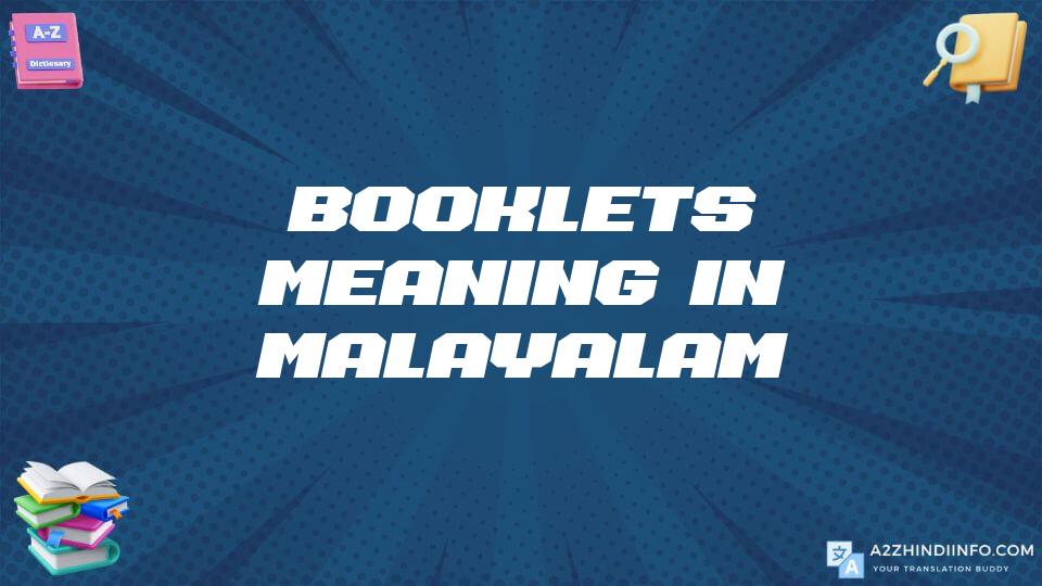 Booklets Meaning In Malayalam