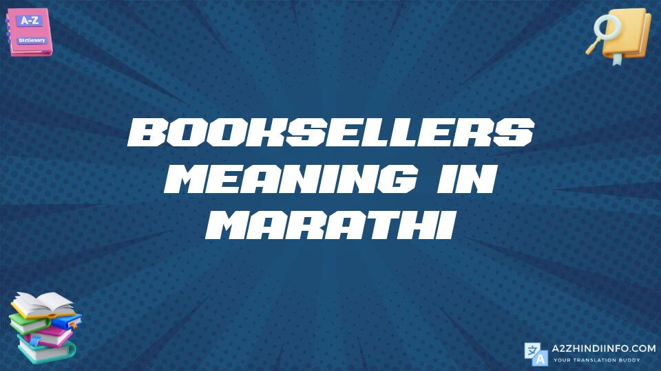 Booksellers Meaning In Marathi