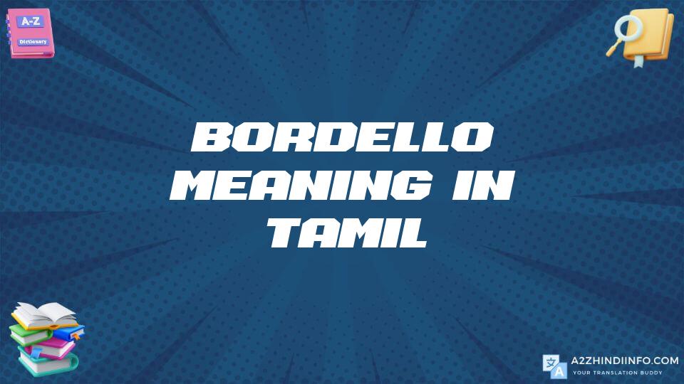 Bordello Meaning In Tamil