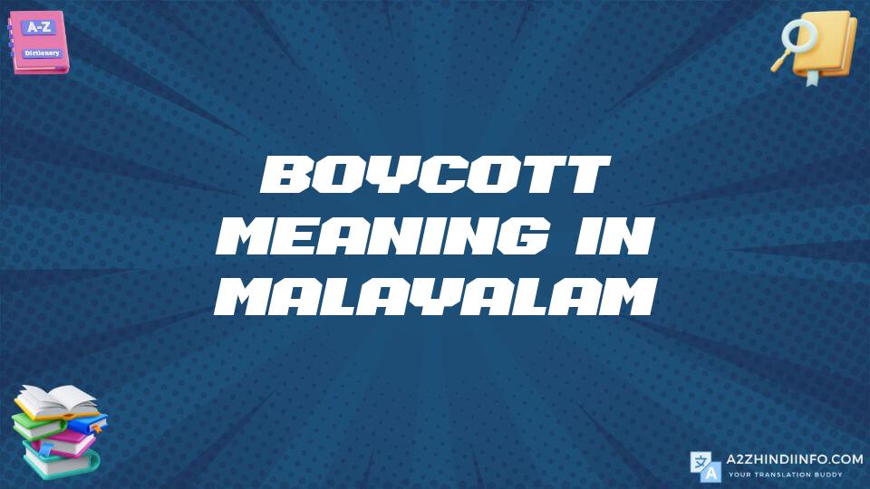 Boycott Meaning In Malayalam