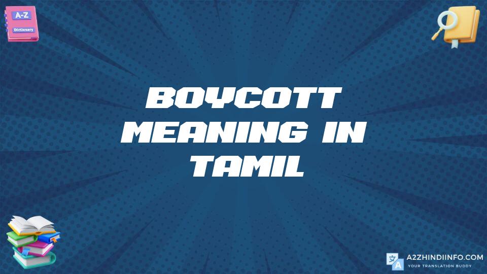 Boycott Meaning In Tamil