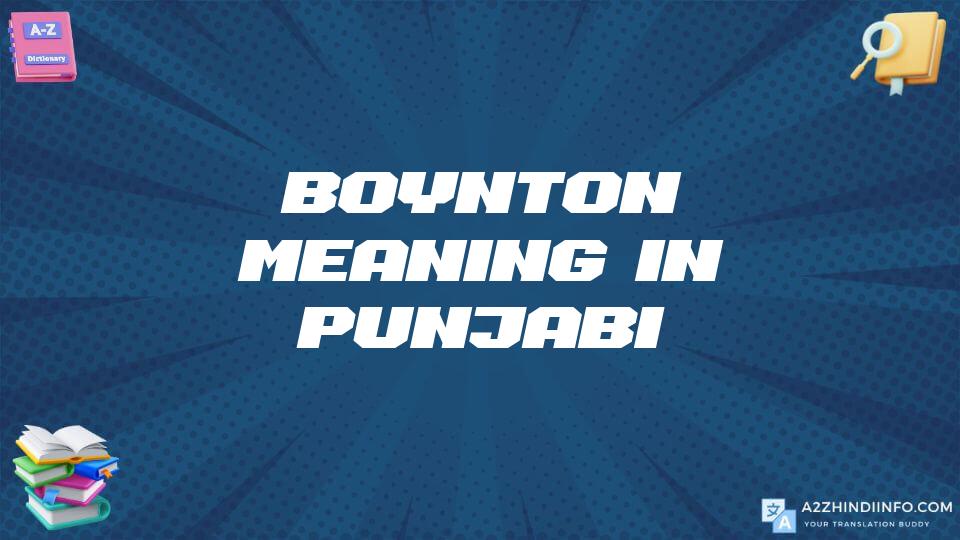 Boynton Meaning In Punjabi