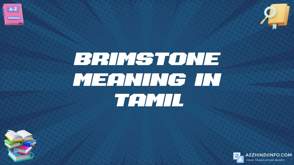 Brimstone Meaning In Tamil