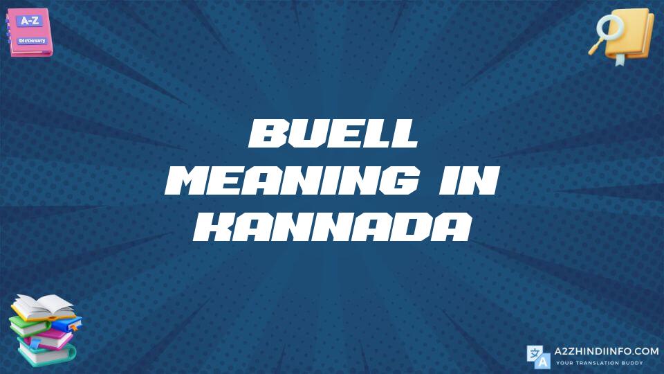 Buell Meaning In Kannada