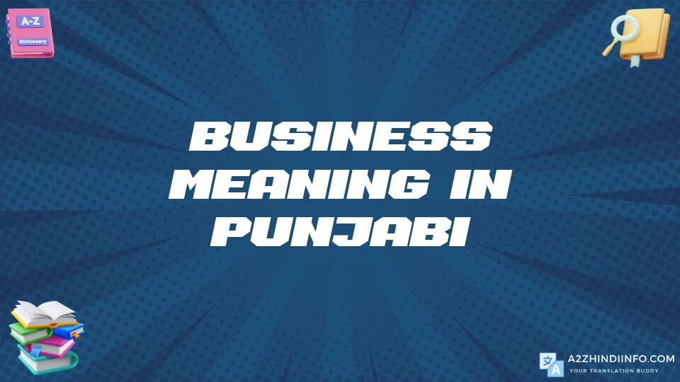 Business Meaning In Punjabi