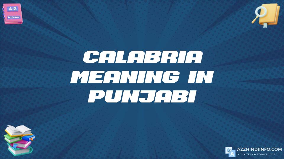 Calabria Meaning In Punjabi