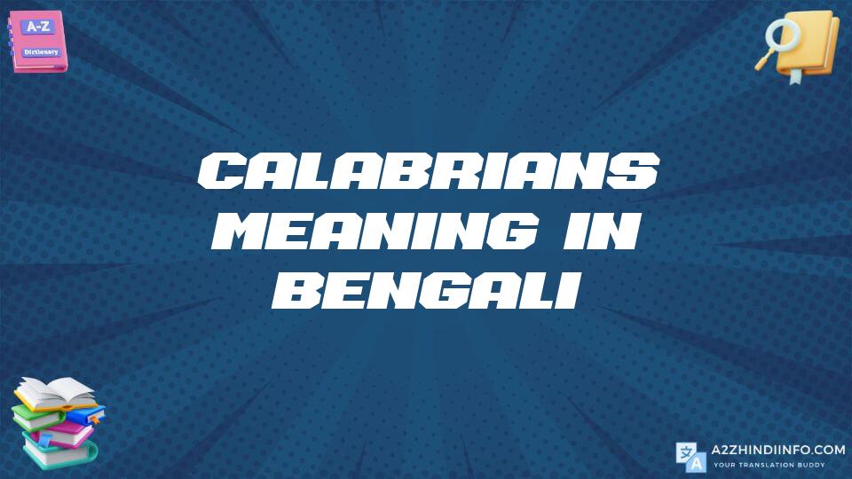 Calabrians Meaning In Bengali