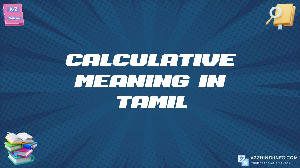 Calculative Meaning In Tamil