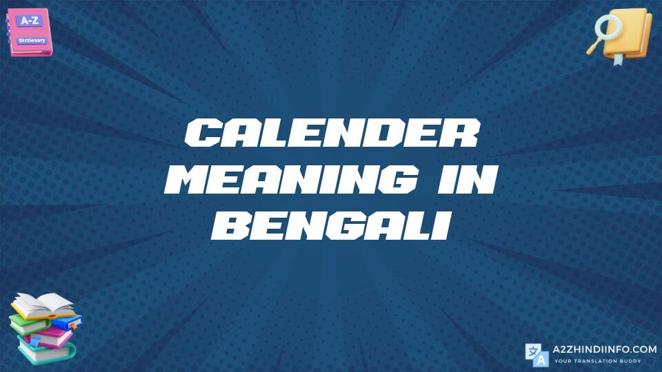 Calender Meaning In Bengali