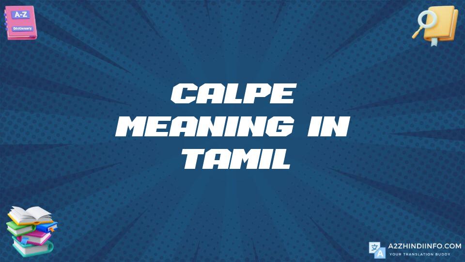 Calpe Meaning In Tamil