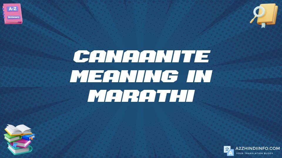 Canaanite Meaning In Marathi