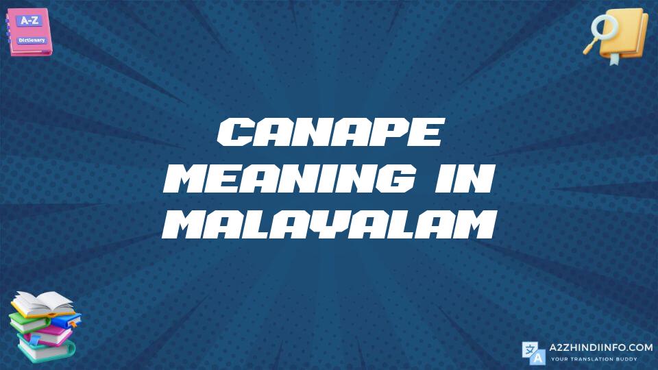 Canape Meaning In Malayalam