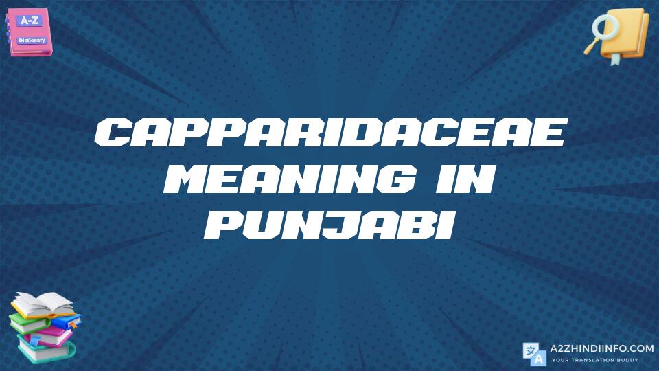 Capparidaceae Meaning In Punjabi