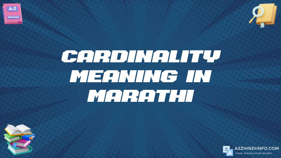 Cardinality Meaning In Marathi